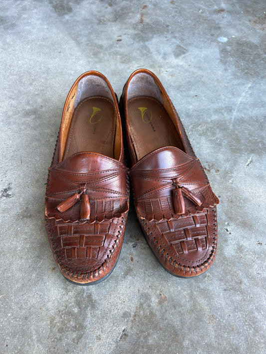 Leather Woven Loafers | 11