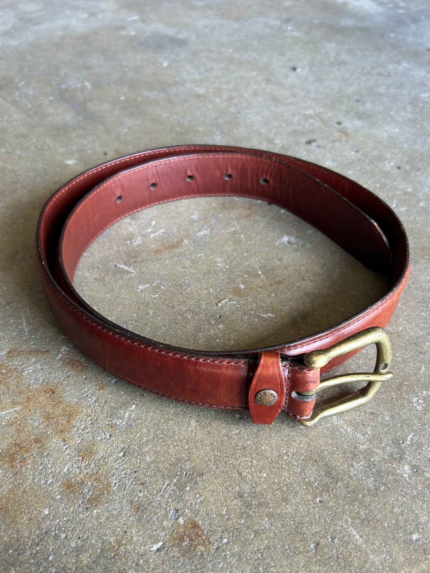 Cowhide & Brass Belt | 34"