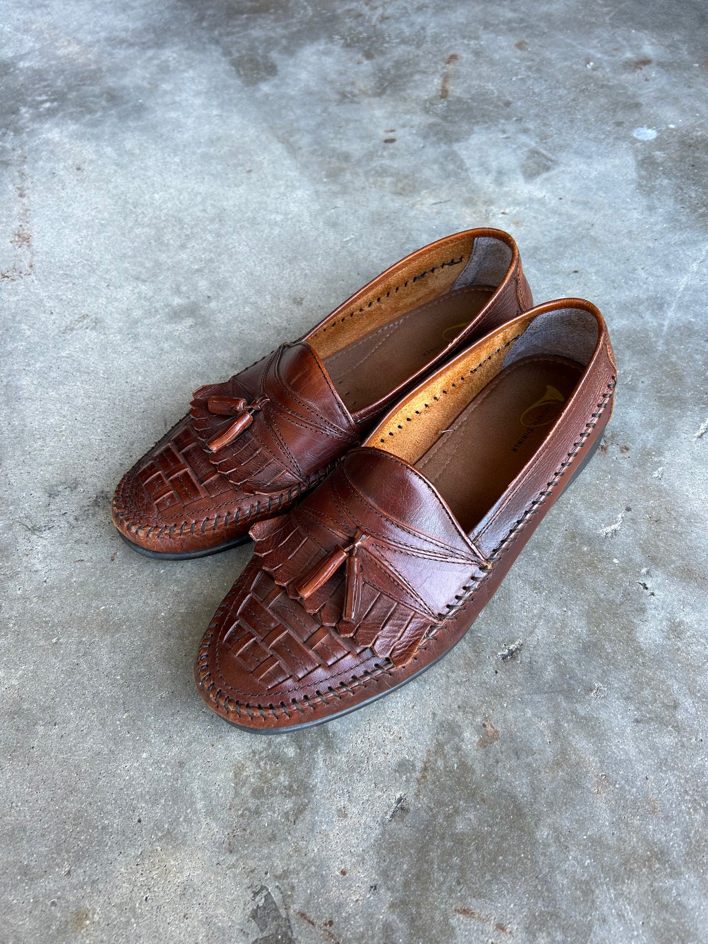 Leather Woven Loafers | 11