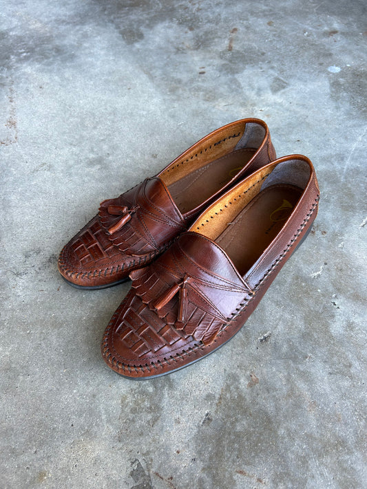 Leather Woven Loafers | 11