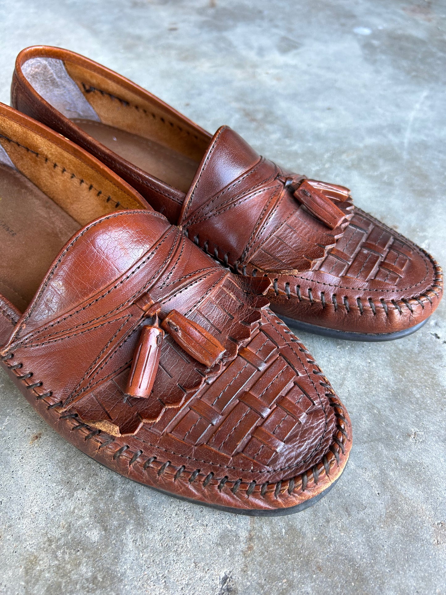 Leather Woven Loafers | 11