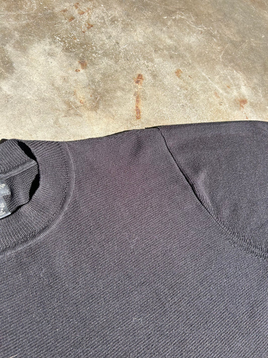 Mock Neck Knit Tee | L